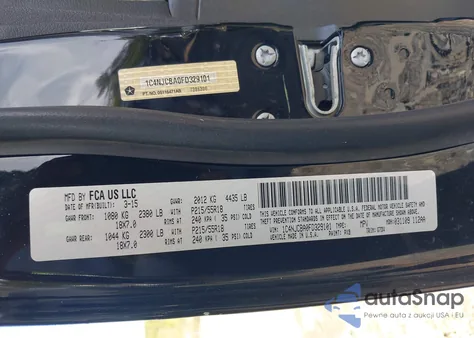 2015 Jeep Compass Altitude Edition from USA, damaged, VIN 1C4NJCBA0FD329101